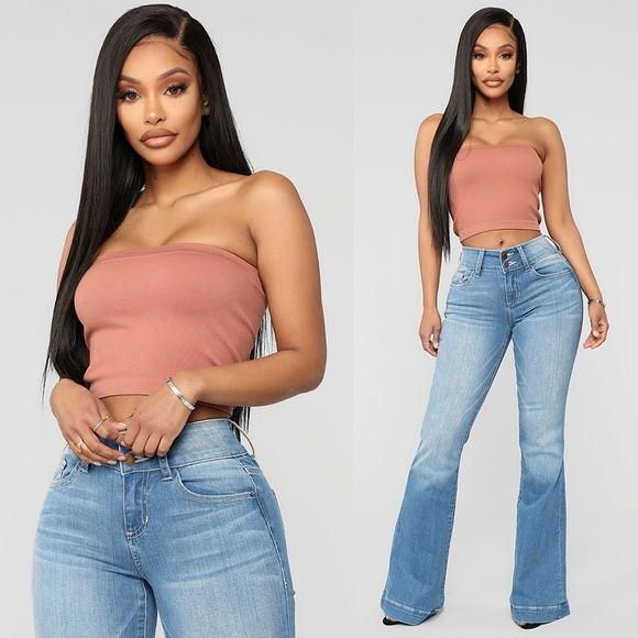 Crop Top (haut Court) Sans Bretelles Bozzolo - Taille S - Occasion Très Bon état